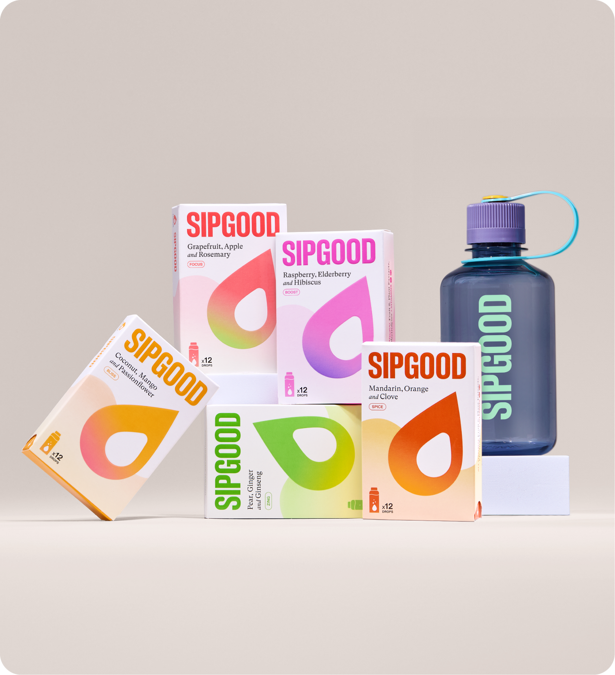 Monthly Hydration Set: 5 Packs & Bottle